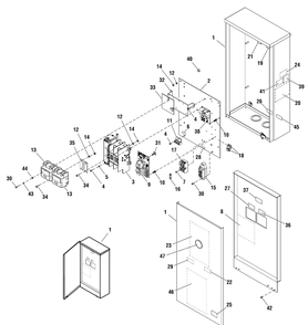 Transfer Switch - Hinged Enclosure Diagram and Parts List for 071054-00  Briggs and Stratton Generator
